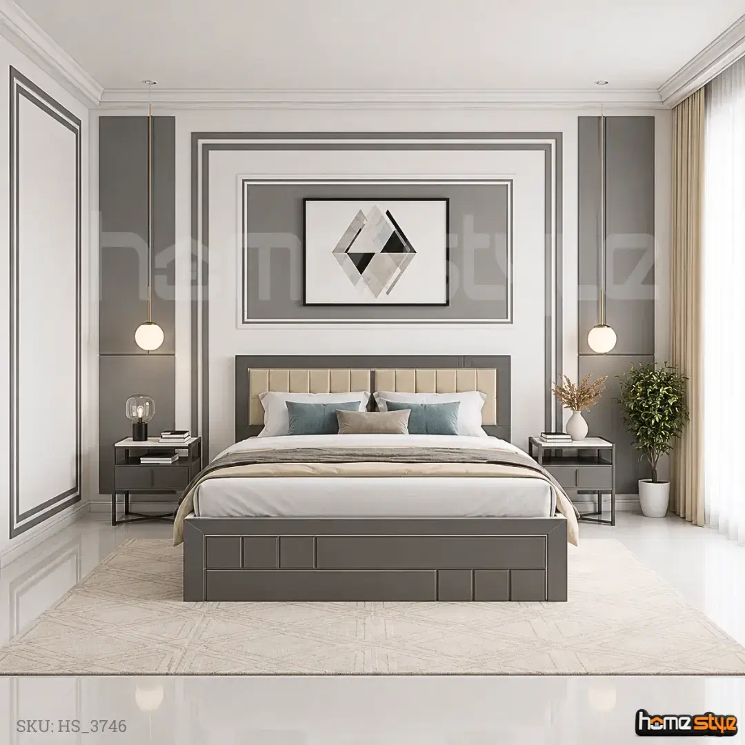 Silver Mist Platform Bed alternate view