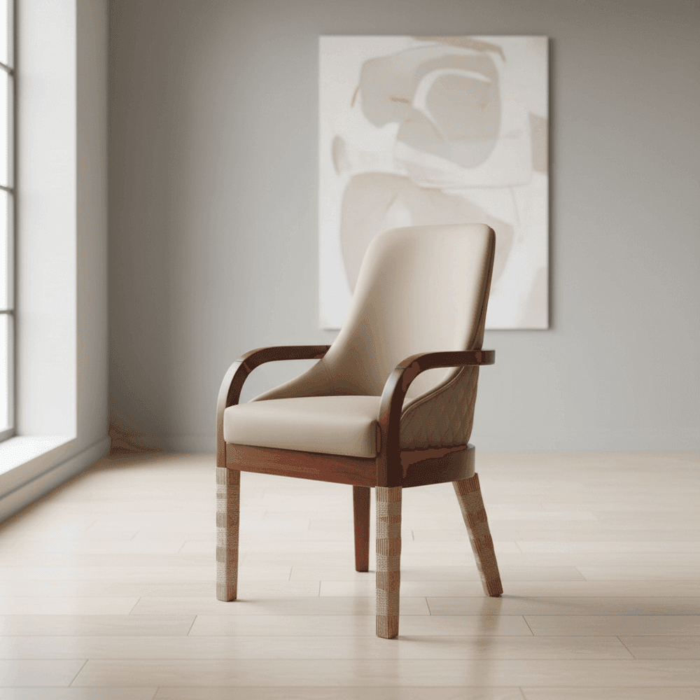 Walnut Crest Chair view 3