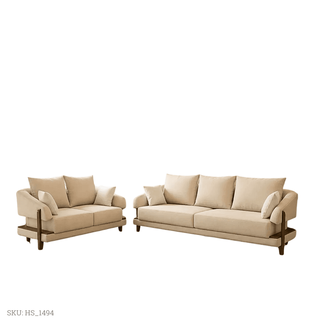 Luxe Crest Sofa Set
