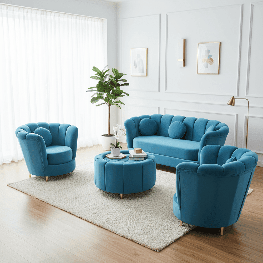 Azure Royale Sofa Set view 3