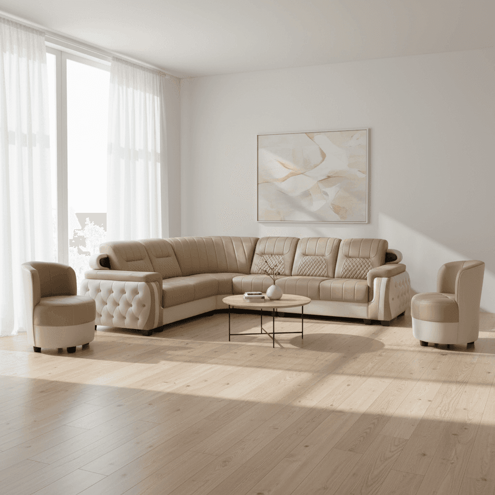 Ivory Crest Corner Sofa view 3